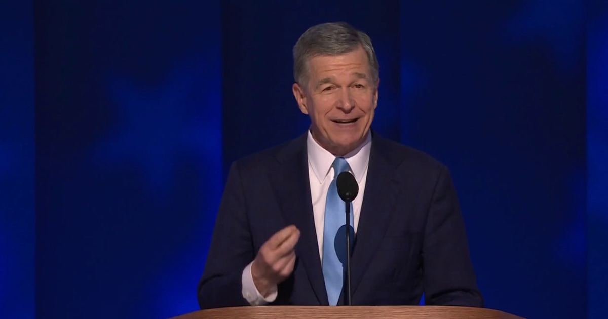 Gov. Roy Cooper speaks of VP Harris’ leadership in DNC speech