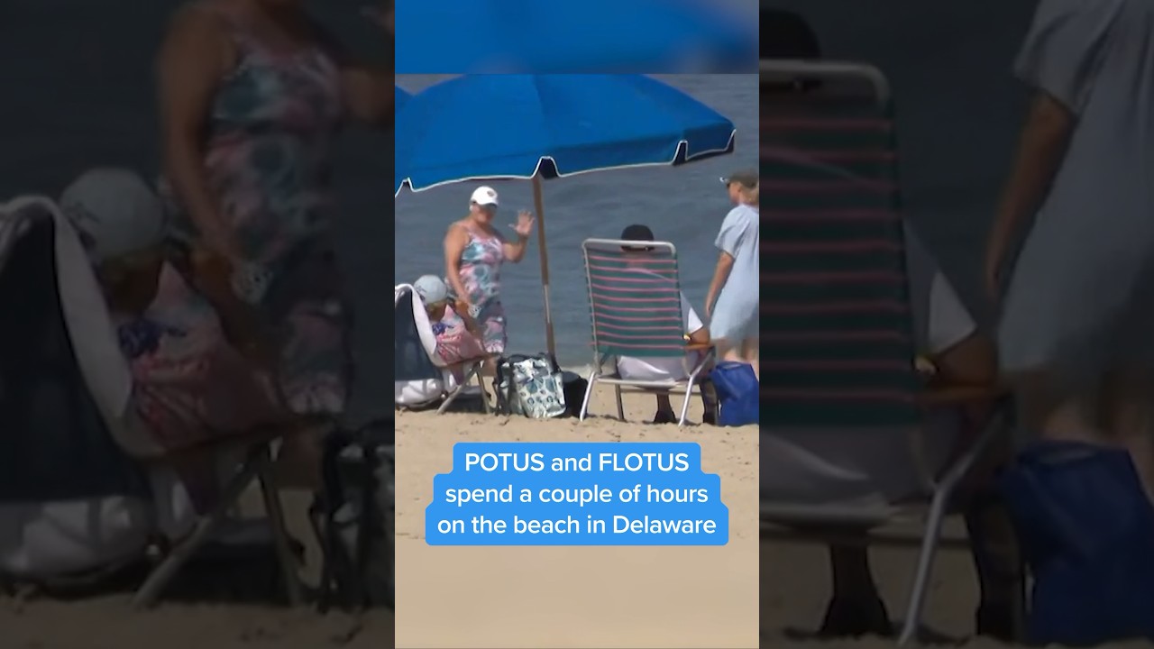 POTUS and FLOTUS spend a couple of hours on the beach in Delaware