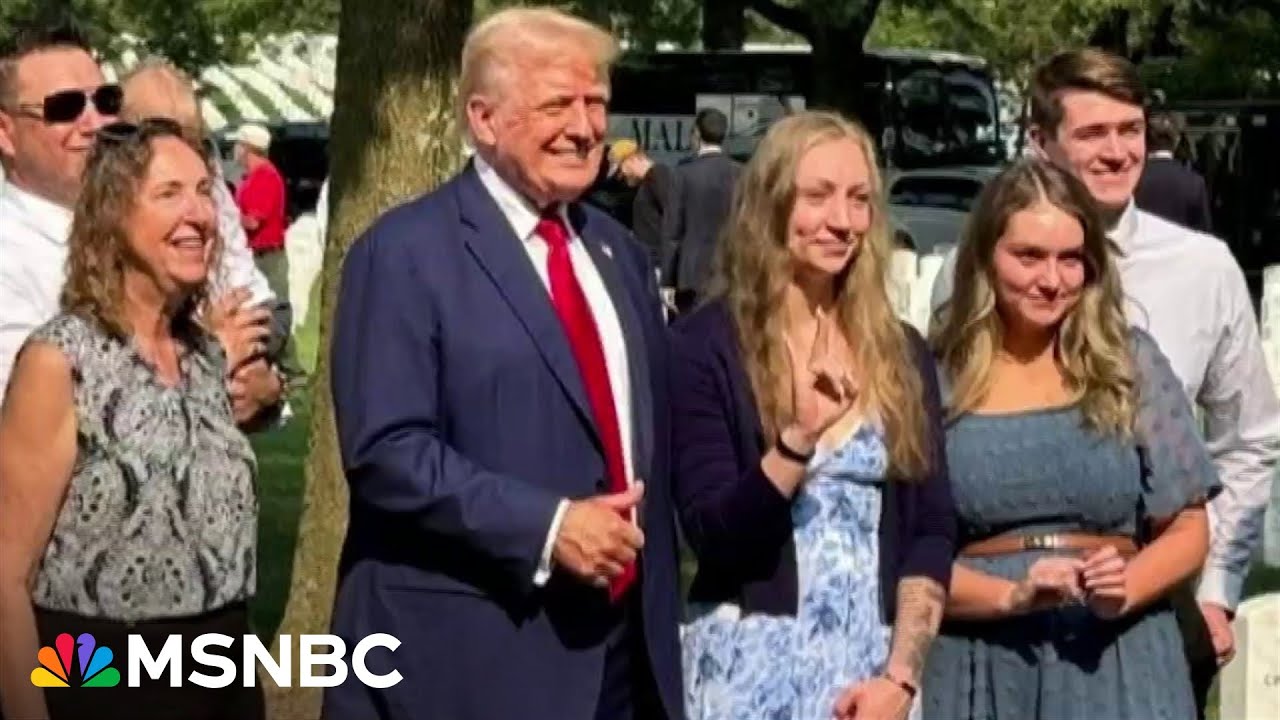 ‘Disgraceful’: Felon Trump slammed for possibly illegal photo op ‘over grave of a marine'