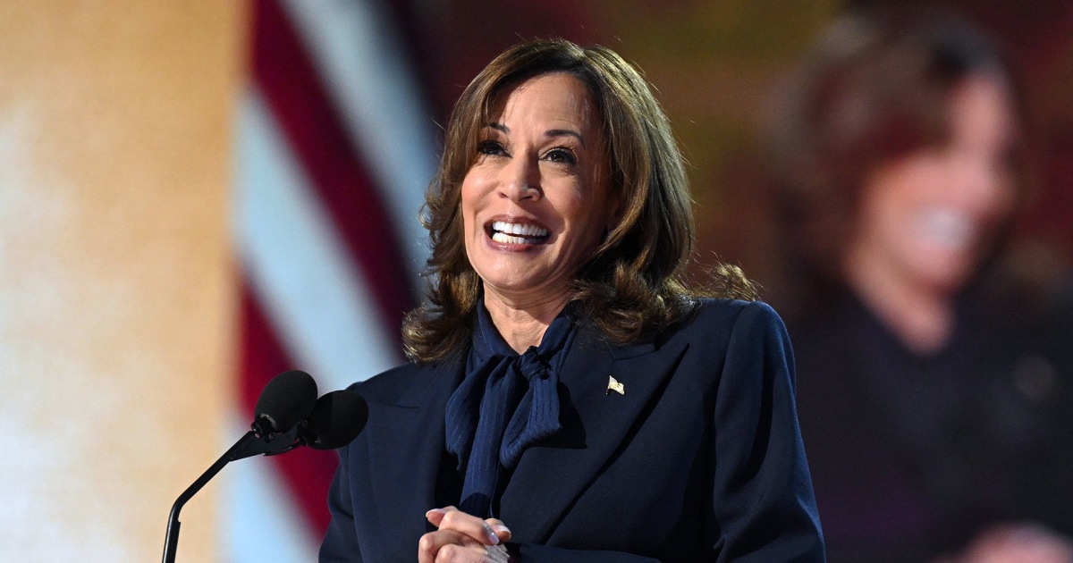 Harris accepts Democratic presidential nomination during speech 