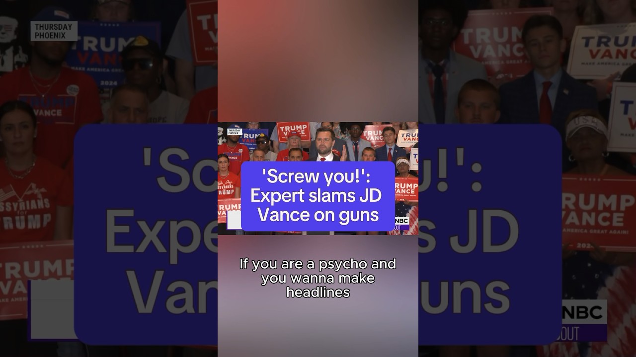 'Screw you!': Expert slams JD Vance on guns