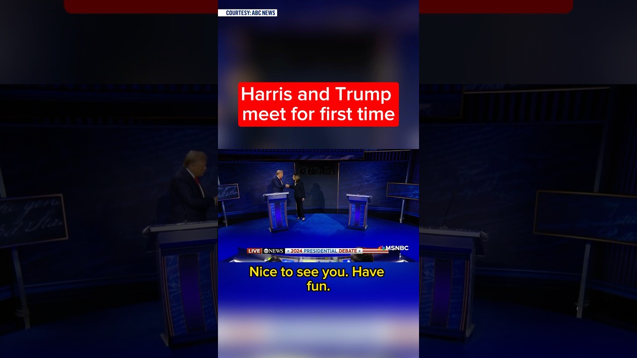 Harris and Trump meet for first time